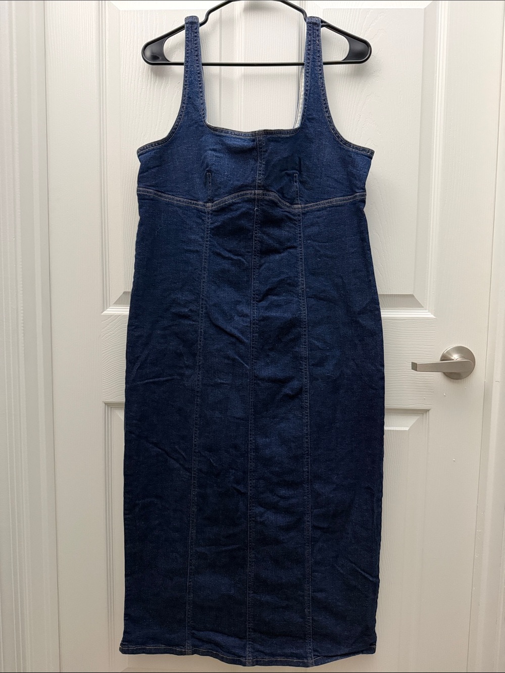 wild fable Dark Blue Denim Tank Midi Dress